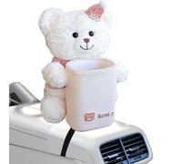 Genérico Tissue Holder for Car - 2-in-1 Bear Plush Cute Decor | Car Garbage Can Tissue Dispenser | for Truck SUV RV Sedan Vehicle Automotive Interior Armrest Box Travel Road Trip