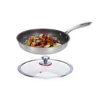 Genérico Titanium Pan - Non-Stick Kitchen Cookware | Heat-Resistant Steak Pan For Home Cooks Beginners Busy Families Meal Prep Homeowners Eggs Pancakes Meats Camping