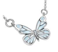 Genérico Titanium Steel Butterfly Clavicle Chain Glow In The Dark Necklace | Butterfly Necklace Glow in the dark Titanium Steel Adjustable Butterfly Clavicle Chain Traveling Home School Girlfriend