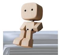 Genérico Títere Madera Balanceante Artesanal - Tablero Coche Encantador | Figura Divertida Temblorosa Escritorio Oficina Estantería Hogar | Estatua Maderera Sin Imán, Propuesta Regalo Singular