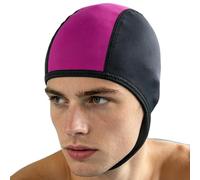 Genérico Title 2 Cold Water Swim Cap, Diving Hood Station, 11.02 Inch Protective Ear Guard with Adjustable Strap, High Stretch Thermal Unit, Hydrodynamic with Modern Decor, Surfing Tool for River Use