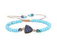 Genérico To My Daughter Jasper Heart Bracelet,Unique Wheel Beads Handwoven Braided,Adjustable inspirational Gift Jewelry Women (1pcs-B)