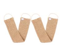 Genérico Toalla de Baño de Yute Ramio 2 Unidades Correa Exfoliante Espalda Cinturón Masajeador Corporal para Ducha Ligera y Portátil Uso Diario Casa y Viaje