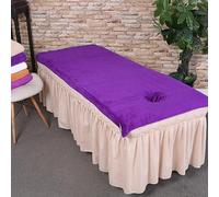 Genérico Toalla de Belleza Microfibra Alta Densidad, sábanas, baño salón Belleza, Ropa Cama tamaño Queen para Adultos, Masaje, Especial Abierta con Agujero, Grande 90 * 190