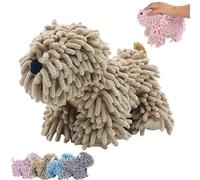 Genérico Toalla de Mano de Chenilla con Forma de Perro, Toalla de Microfibra Ultra Absorbente con Forma de Cachorro, Toalla de Secado rápido Que no Suelta Pelusa, Ideal para baño y Cocina. (Marrón)