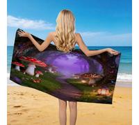 Genérico Toalla de Playa 3D Bosque Soñador Toalla de Baño Adulto Microfibra Absorbente para Hombre Mujer Manta de Playa Bosque De Dibujos Animados Estampados Piscina Viajes Natación Baño 80 x 160 cm