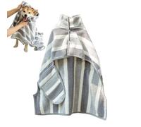 Genérico Toalla De Secado para Perros, Súper Absorbente De Secado Rápido, Manta De Microfibra Absorbente A Rayas para En La Playa, Cachorro, Hogar, Salón, Paseos En Coche, Ducha Después De Nadar