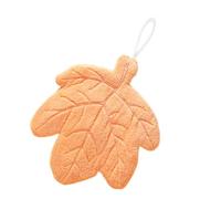 Generico Toalla decorativa para manos | Toallas absorbentes con gancho de anillo | Toallitas de forro polar con forma de hoja para el hogar, la cocina o el salón