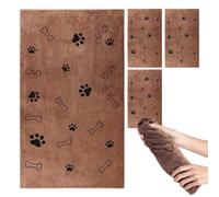 Genérico Toallas para Perros Paño Aseo, Secado rápido y cómodo, 4 Piezas | Toallas Grandes de Microfibras para Perros en el Baño, Cuarto de Ducha, Refugio, Camping, Playa y Viaje Café