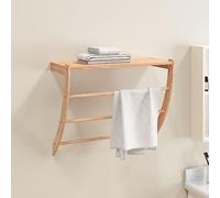 Genérico Toallero de Madera Maciza Nogal 60x25,5x49 cm,Casa y jardín,Accesorios para el baño,Toalleros-350374