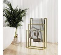 Genérico Toallero de pie de Hierro Dorado 48x24x79 cm,Casa y jardín,Accesorios para el baño,Toalleros-343092