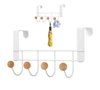 Genérico Toallero organizador de baño, ganchos para colgar sobre la puerta | Ganchos de puerta resistentes, no requiere perforación | Toallero antideslizante Perchero resistente al óxido para entrada