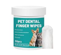 Genérico Toallitas Dedales Dentales Mascota - 50 Unidades para Eliminar Placa y Mal Aliento, Limpieza Bucal Suave con Perros y Gatos | Alternativa Fácil al Cepillo, Cuidado Higiene Animal Diario