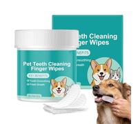 Genérico Toallitas Dentales De Gato - 50 Piezas | Toallitas de Dedo para Cepillado Bucal de Gatos y Kit de Limpieza Bucal - para Gatito y Cachorro, Elimina el Mal Aliento y el Cepillado
