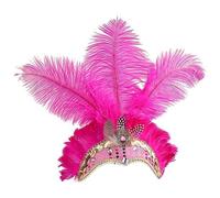 Generico Tocado de plumas de colores para showgirl, diadema para de cabaret | Accesorio de cosplay para festivales y disfraces de showgirl para , festivales, cócteles