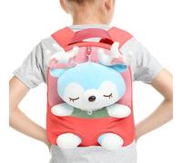 Genérico Toddler Backpack - 10.24x8.66x3.94in Girls Stuffed Animal Backpack, Small Animal Schoolbag, Reindeer Snack Toys Travel Bag | Preschool Shoulder Bag Gift For Kid School Going Home Use Playing