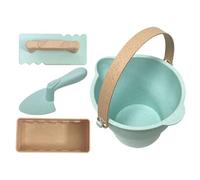 Genérico Toddler Beach Toys, Sand Box Castle Playtime Set, Buckets, Shovels and Molds, Sandbox Tool Kit with Mesh Bag, 6.69x6.5x4.33 Inches, Ideal for Outdoor Fun, Beach Time, Multicolor