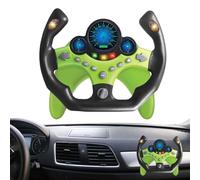 Genérico Toddler Driving Toy, Interactive Steering Wheel for Kids with Light and Sound, ABS Portable Play and Drive Toy for Early Learning and Fun Pretend Play, 24x20x11cm