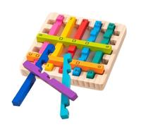 Genérico Toddler Stacking Toys, Wooden Sensory Educational Stacker Learning Activities, Rainbow Stick Stacking Toys, Preschool for Girl Boys Kids Children Classroom Home