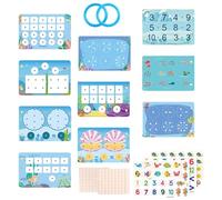 Genérico Toddler Sticker Books, Educational Number Recognition Books, Creative Preschool Learning Activities for Travel, Restaurant, School, Home, Outdoors, 8.27x5.51x0.39 in, 1 Set