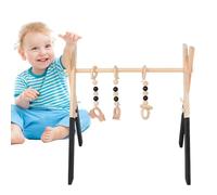 Genérico Toddler Wooden Gym - Gym Toy | Newborns Exercise Accessories | Wooden Play Gym | Hanging Toy For Sensory Development Gift For Baby Girl and Boy