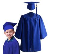 Genérico Toga de graduación para niños,Toga de graduación para niños - Conjuntos de toga, gorra, y dijes 2024 para infantil - Bata de transpirable para jardín de infantes y preescolar, ba
