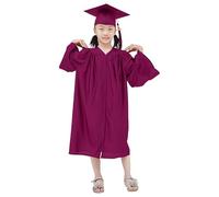 Generico Toga - Vestido de graduación para niños con borlas y sombrero, disfraces para preescolar, escuela materna y primaria, ropa de rendimiento uniforme para estudiantes de 5 a 10 años