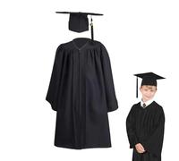 Genérico Toga Y Birrete Graduacion para Niño Unisex - Gorra Y Graduación Preescolar para Jardín Infantes con Borla 2023, Accesorios para Vestir Uniformes, Rojo, Azul Y Ver