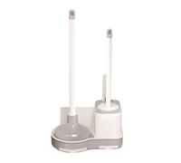 Genérico Toilet Brush and Plunger Set, Bathroom Toilet Brush Set with Holder for Bowl Cleaning, Toilet Brush Plunger Combo, Toilet Scrubber and Plunger Combo for Bathroom Use