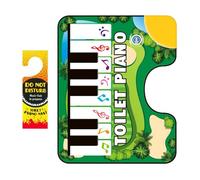Genérico Toilet Piano Mat - Bathroom Floor Sounding Rug | Potty Piano Musical Floor Mat | Novelty Bathroom Fun Toilet Sounding Rug | Foot Music Keyboard Mats for Adults and Children