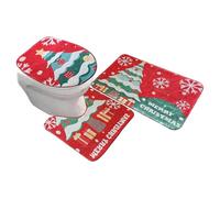 Genérico Toilet Seat Cover, Bathroom Rug Set, Portable Compact Reusable Soft Anti Slip Holiday Mat with Cartoon Design, Decorative Prop for Home, Dorm, Apartment, RV, Hotel and Rental House