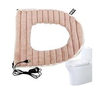 Genérico Toilet Seat Warmer Cover, 44x37x2cm Washable Heat Toilets Seats Cushion, Convenient To Clean USB Powered Comfort Heated Toiilet Seeat Cover, Adjustable Temperature Toilet Seat Covers