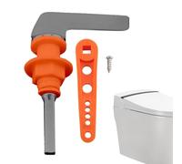 Genérico Toilet Tank Handle, Zinc Alloy Angle Fitting Side Mount Lever, Replacement Toilet Wrench For Bathroom Accessories, Fits Old-Fashioned And Modern Home Or Apartment Toilets, Easy Replacement
