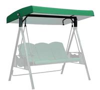 Genérico Toldo Balancin Jardin, 190 x 120 cm Techo de Repuesto para Columpio 3 Plazas Impermeable Anti Rayos UV Funda de Repuesto para Toldo de Columpio Recambio Toldo Balancin Universal,Verde