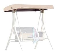 Genérico Toldo Balancin Jardin, 190 x 120 cm Techo de Repuesto para Columpio 3 Plazas Impermeable Anti Rayos UV Funda de Repuesto para Toldo de Columpio Recambio Toldo Balancin Universal,Beige