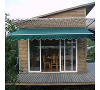 genérico Toldo de jardín retráctil Resistente al Agua, Tela de Repuesto para Patio, cenador, Restaurante, cafetería, Color Verde Oscuro, 8 x 9 pies, solución de Sombra de poliéster para Exteriores