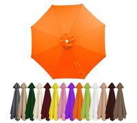 Genérico Toldo de Recambio de Sombrilla 6/8 Varillas Impermeable Cubierta de Repuesto para Sombrilla Para Piscina Jardín Terrazas patio, mesa de patio 2/2.3/2.5/2.7/3/3.5/4m(Naranja,3.5m/8 ribs)
