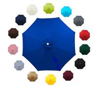 Genérico Toldo de Recambio de Sombrilla, Cubierta de Repuesto Protección UV, Tela de Repuesto Fuerte para Piscina Jardín Patio Exterior 6/8 Costillas 2.0/2.7/3.0/3.5/4.0m(Royal Blue,2.30m/8 Ribs)