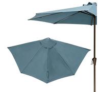 Genérico Toldo de Repuesto for Sombrilla Semicircular for Exteriores de 270 cm, Cubierta de Sombrilla de Patio de 5 Varillas for Balcón, Jardín(Gray)