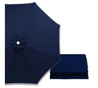 Genérico Toldo de Repuesto para Sombrilla de Patio 2.0m 3.0m 4.0 m 6/8 Varillas, Cubierta de Recambio de Tela para Paraguas de Jardín Mercado Playa, Ligero(Azul marino,6 Varillas 230cm)