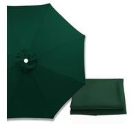 Genérico Toldo de Repuesto para Sombrilla de Patio 2.0m 3.0m 4.0 m 6/8 Varillas, Cubierta de Recambio de Tela para Paraguas de Jardín Mercado Playa, Ligero(Verde oscuro,8 Varillas 200cm)