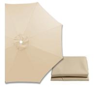 Genérico Toldo de Repuesto para Sombrilla de Patio 2.0m 3.0m 4.0 m 6/8 Varillas, Cubierta de Recambio de Tela para Paraguas de Jardín Mercado Playa, Ligero(Beige,8 Varillas 270cm)