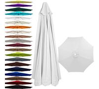 Genérico Toldo De Repuesto Para Sombrilla De Patio De 200cm 250cm 270cm 300cm Con 6 Varillas 8 Varillas Cubierta De Repuesto Para Sombrilla Para Jardín, Patio, Piscina, Terrazas(Blanco,2.5m(6Ribs))