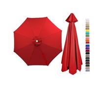 Genérico Toldo De Repuesto Para Sombrilla De Patio De 2m/2.5m/2.7m/3.5m/4.0m Con 6/8 Varillas, Protección UV Tela De Poliéster(Red,(8 Rib) 2.15m/7ft)
