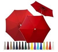 Genérico Toldo De Repuesto Para Sombrilla De Terraza Exterior 6/8 Varillas, 2/2.3/2.5/2.7/3/4.0m Cubierta De Recambio Para Parasol De Jardin(Red,(8Rib) 3.50m/11.5ft)