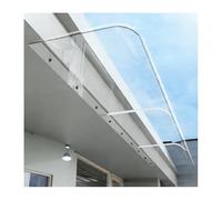 Genérico Toldo Exterior Transparente de policarbonato con protección UV para Puertas y Patios - Cubierta Transparente de 130 cm/51,1 Pulgadas para Puertas de Entrada y Patios - Solución de protección