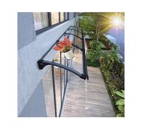Genérico Toldo Exterior Transparente - Toldo Moderno de policarbonato para Puerta Principal - Protección contra Rayos UV, Lluvia y Nieve, fácil instalación, diseño de Arco a Dos Aguas de 55" x 63" pa
