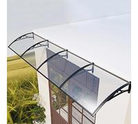 Genérico Toldo Exterior Transparente - Toldo Moderno de policarbonato para Puerta - Refugio Exterior Duradero para protección contra la Lluvia, la Nieve y el Sol - Cubierta para Porche Delantero/Tras