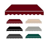 Genérico Toldo para Puerta Exterior - Toldo Impermeable Con Protección UV, Lluvia y Nieve para Casas, Patios, Puertas y Ventanas(Dark red,7.0 * 3.5)