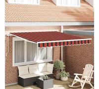 Genérico Toldo Retráctil Manual Naranja y Marrón 350 x 250 cm,Jardín,Artículos de Exterior,Estructuras de Exteriores,Accesorios para pabellones y cenadores,Estructuras para Carpas y cenadores-3081631